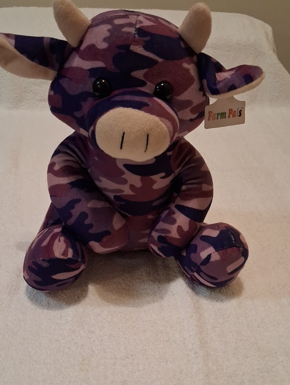 Purple Camo Plush Pig - Soft Kids Stuffed Animal